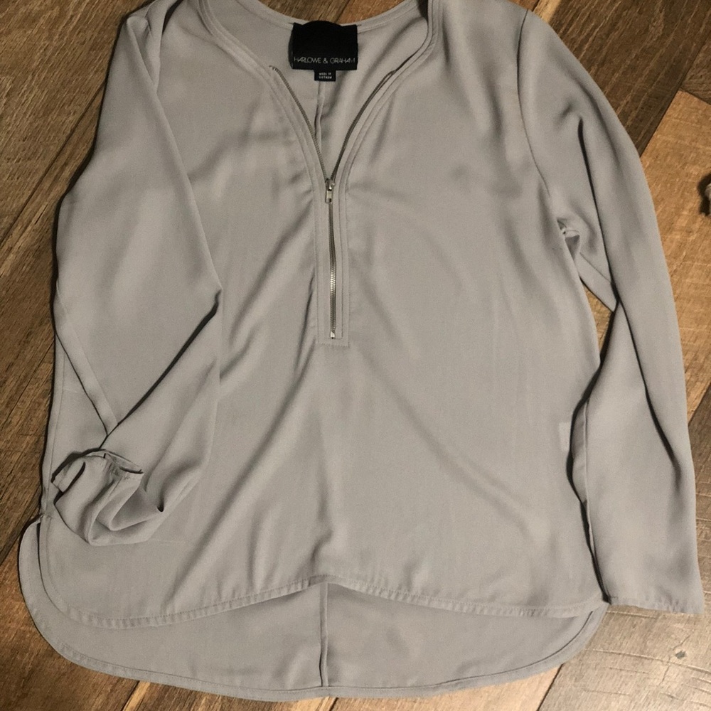 Half zip blouse